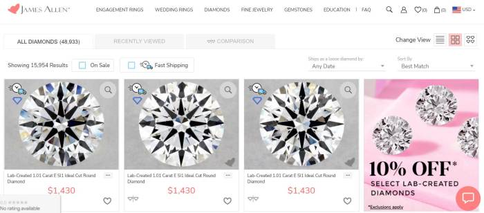Shop lab grown diamond rings monthly deal plan #110